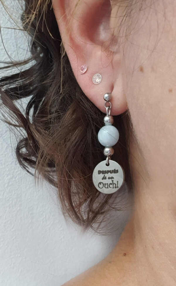 Pendientes ouch-wow Aguamarina