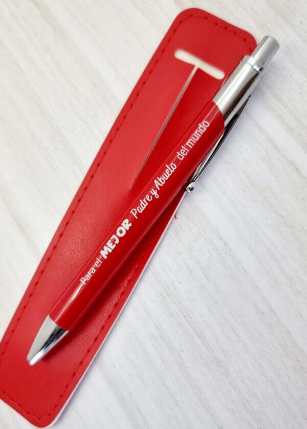 Bolígrafo rojo frase personalizada