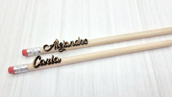Lápices comunión con nombre en Madera