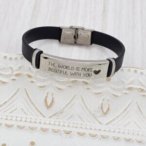 Pulsera Chico «The world is more beautiful with you»