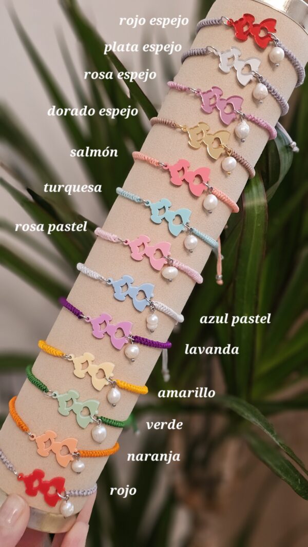 Pulsera fallera colores macramé