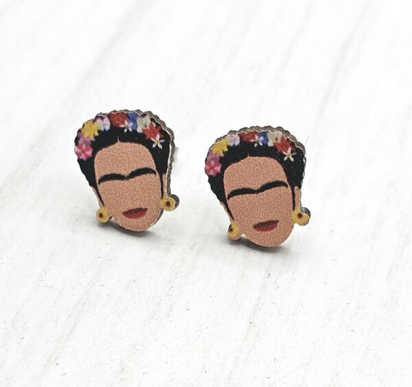 Pendientes Frida Kahlo pegados