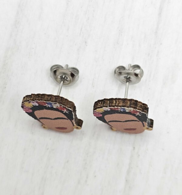 Pendientes Frida Kahlo pegados