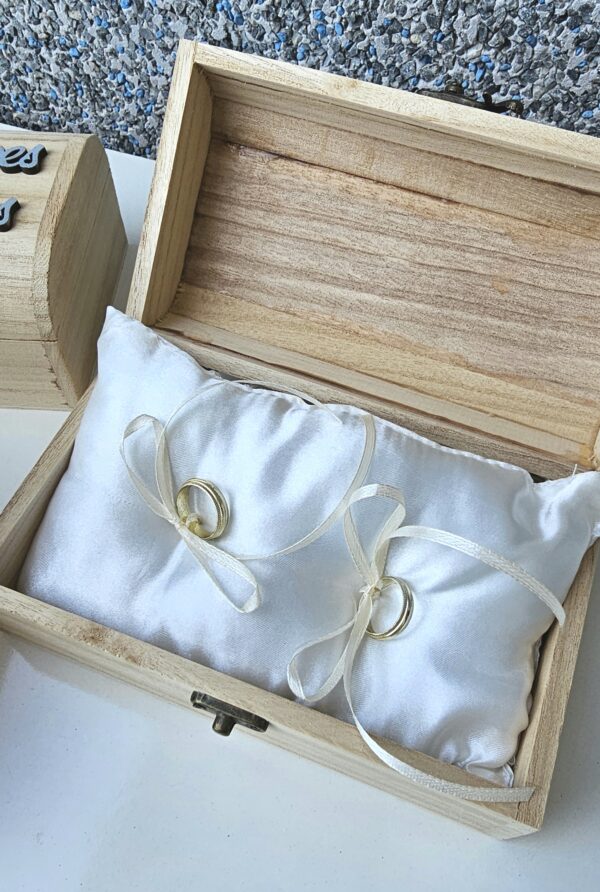 Caja madera para Anillos de Boda con la Frase