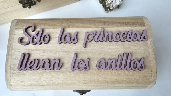 Caja madera para Anillos de Boda con la Frase