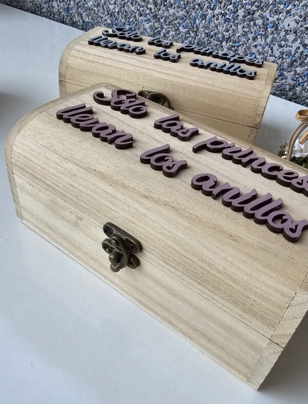 Caja madera para Anillos de Boda