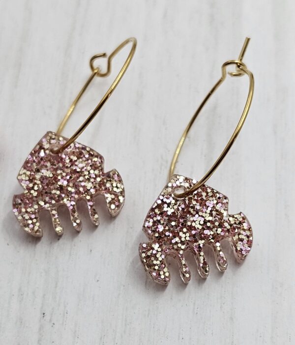 Pendientes Peineta Glitter bronce Aros