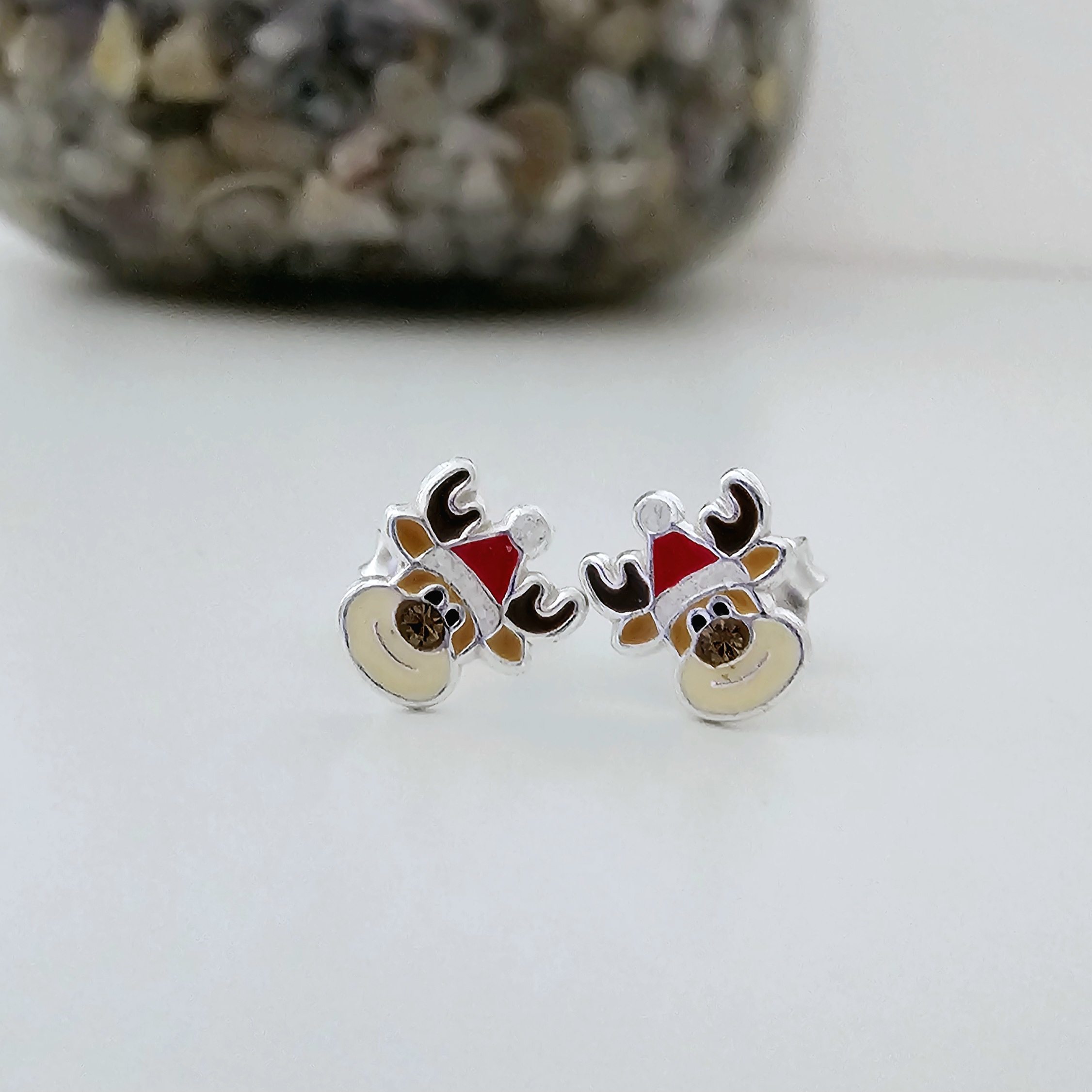 Pendientes Navidad Niña Rudolf