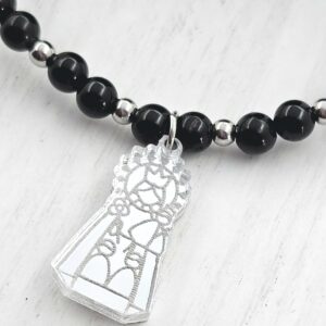 Pulsera Virgen de los Desamparados Turmalina Negra